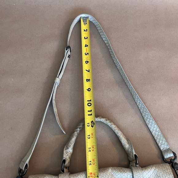 MARC JACOBS Snake Stamped Werdie Top Handle Messenger Satchel Cow Leather Strap - Picture 12 of 14